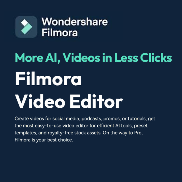 Wondershare Filmora Video Editor  Lifetime Access